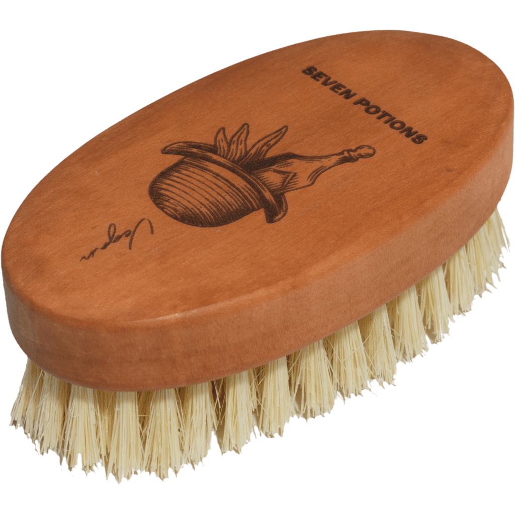 Seven Potions Oval Pear Wood Beard Brush