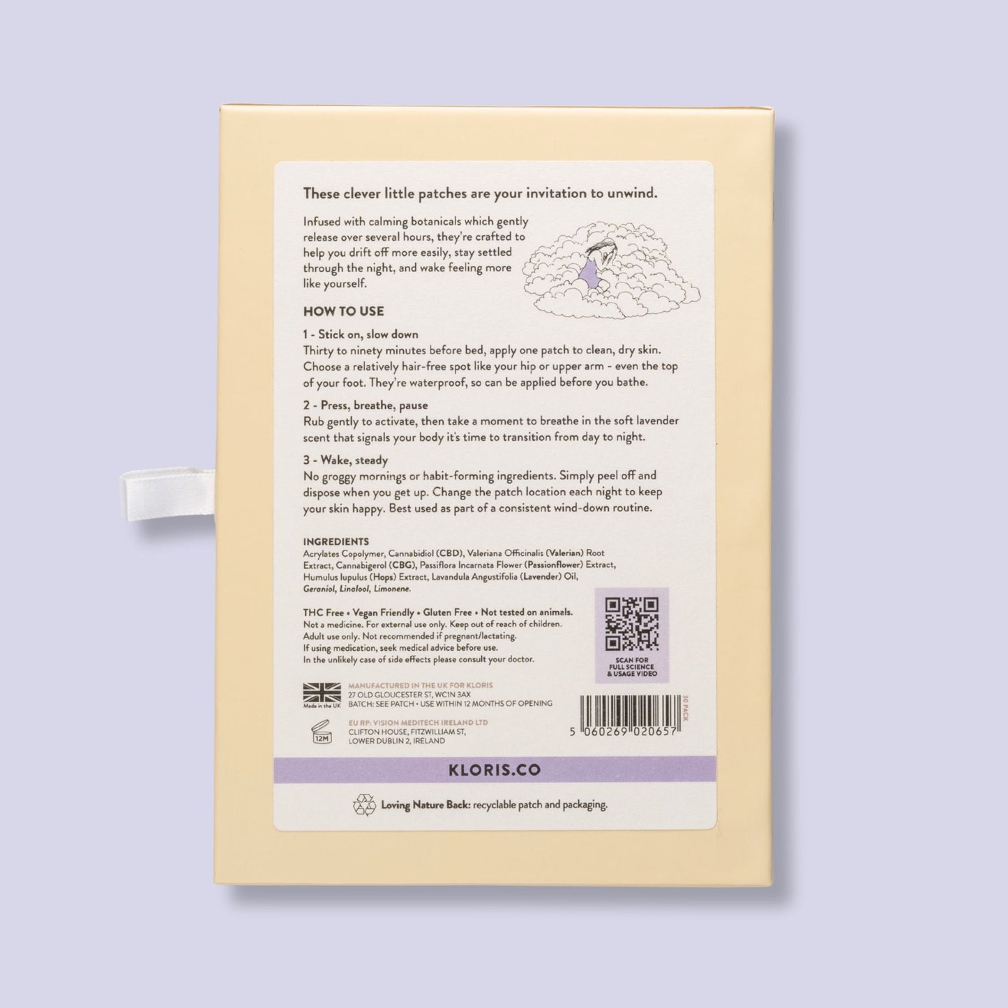 KLORIS Sleep Time Patches with CBD & Herbs