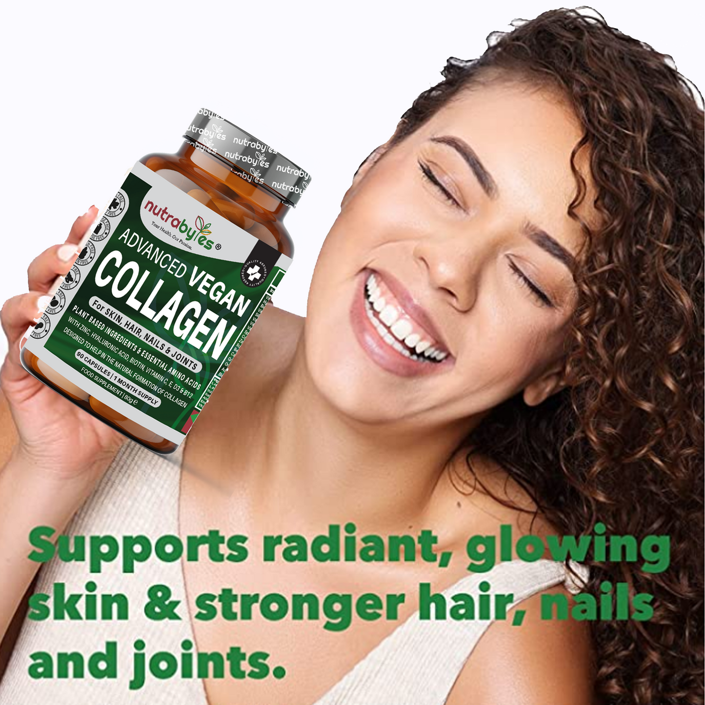 Advanced Vegan Collagen | Plant-Based Formula with Essential Amino Acids | 90 Capsules | 1-Month Supply