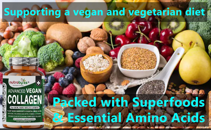 Advanced Vegan Collagen | Plant-Based Formula with Essential Amino Acids | 90 Capsules | 1-Month Supply
