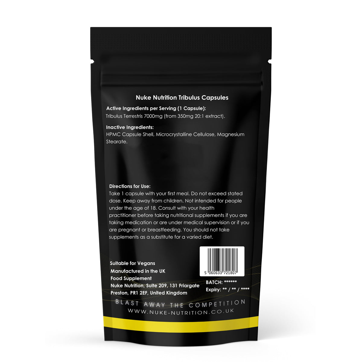 Nuke Nutrition Testosterone Support Bundle – Test Rage XL, Tribulus & ZMA, 180 Capsules