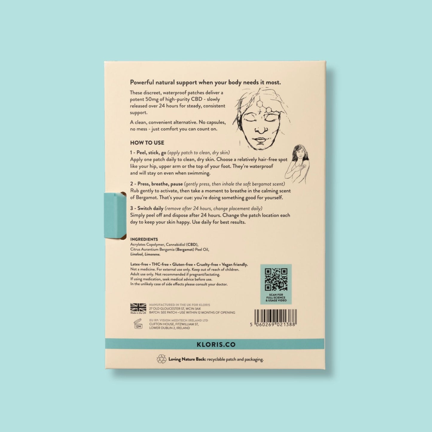 KLORIS Ultra CBD Patches 50mg - High Strength