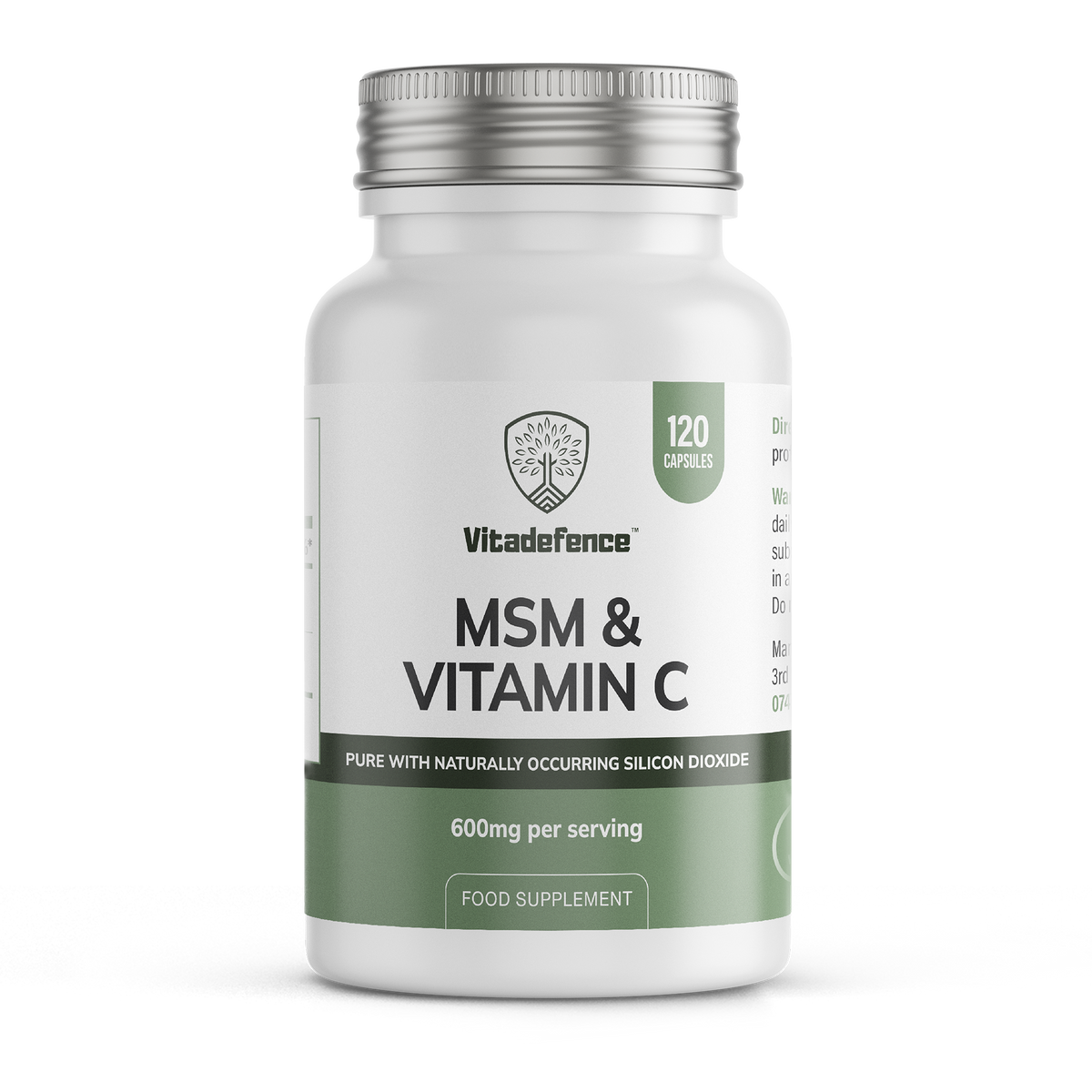 Vitadefence MSM + Vitamin C, 120 Capsules