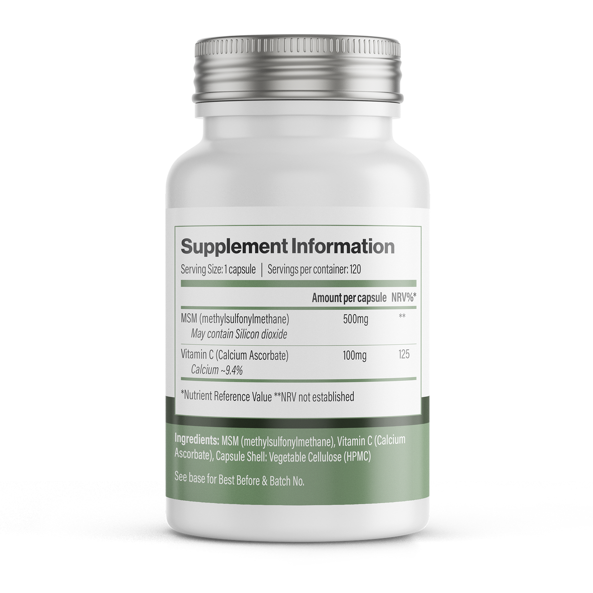 Vitadefence MSM + Vitamin C, 120 Capsules