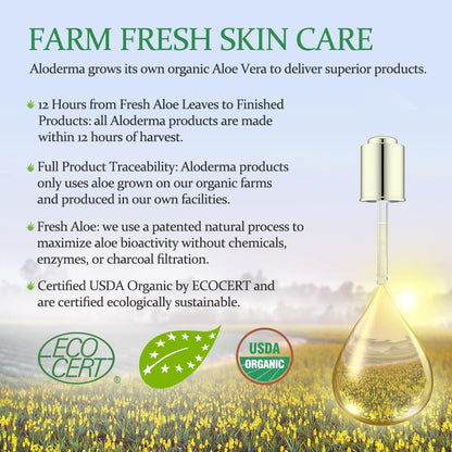 Aloderma Fresh Aloe Vera Face Hydrator — 99.8% Organic, 240ml