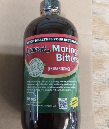 Amenazel Organic Moringa Bitters 16fl oz | 9-Herb Digestive Tincture