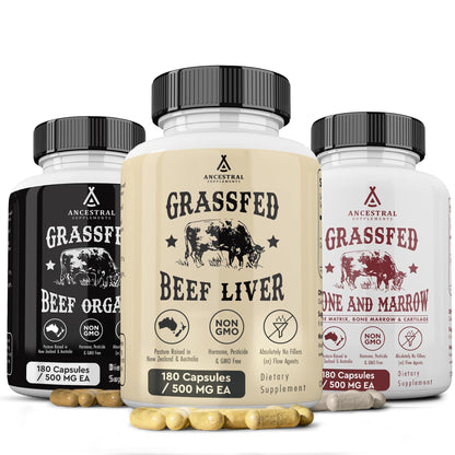 Ancestral Supplements Beef Organs Starter Pack | Grass-Fed Organ Stack