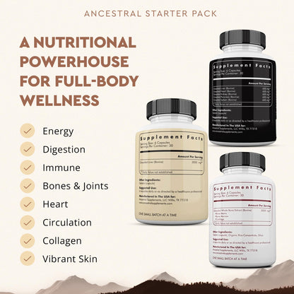 Ancestral Supplements Beef Organs Starter Pack | Grass-Fed Organ Stack
