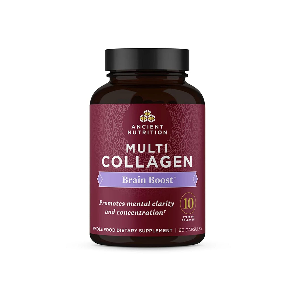 Ancient Nutrition Collagen Brain Boost – 10 Types of Collagen | 90 Capsules - Calm Era