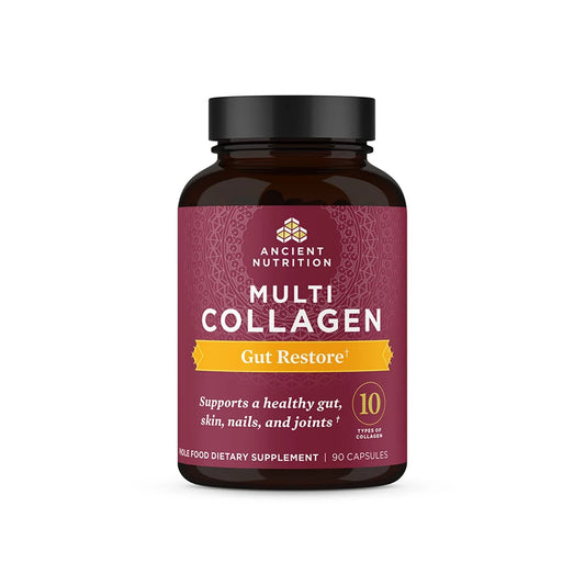 Ancient Nutrition Multi Collagen + Probiotics – Gut Restore | 90 Capsules - Calm Era