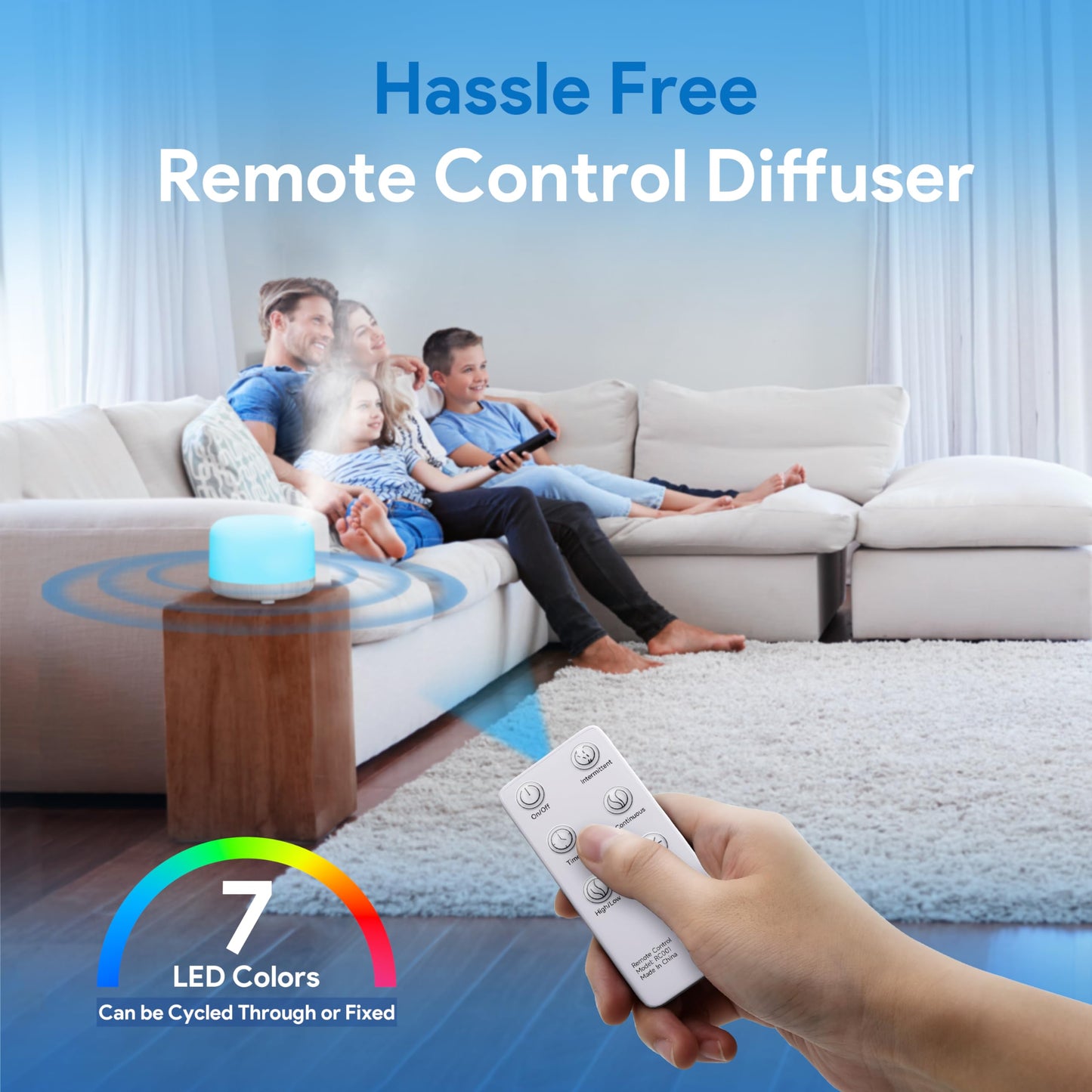 ASAKUKI 500ml Premium Essential Oil Diffuser with Remote Control