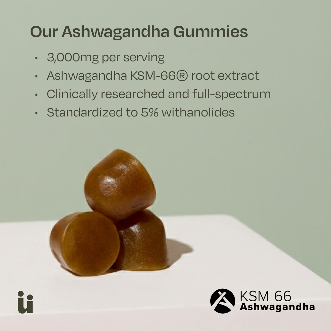 Ashwagandha Gummies – KSM-66 Adaptogen for Stress Relief & Energy