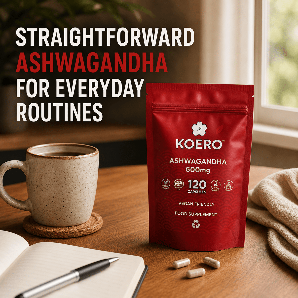 Ashwagandha Root 600 mg – 120 Capsules - Calm Era