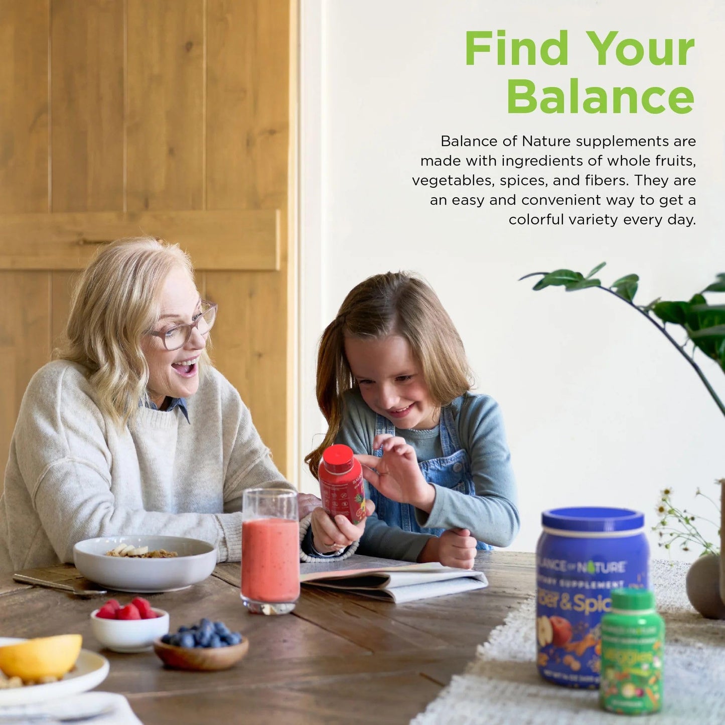 Balance of Nature Fruits & Veggies Supplements – 90 Fruits & 90 Veggies Capsules Set