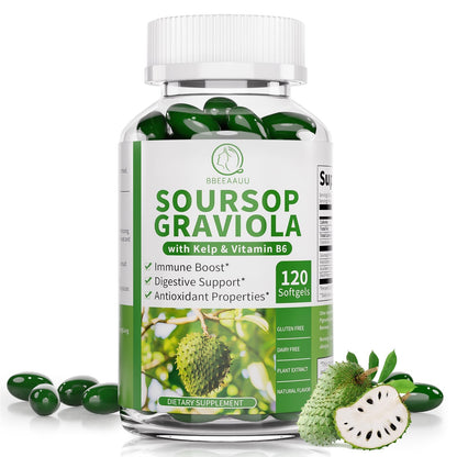 Soursop Graviola Capsules with Kelp & Acai — 120 Count