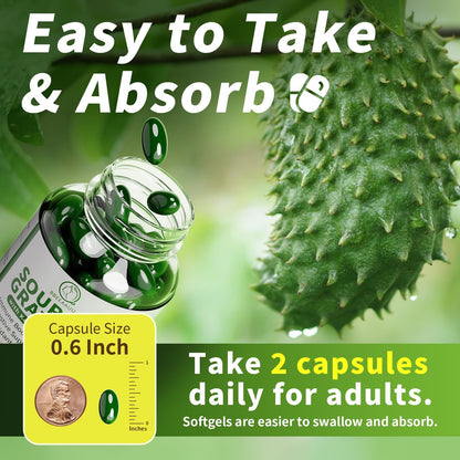 Soursop Graviola Capsules with Kelp & Acai — 120 Count