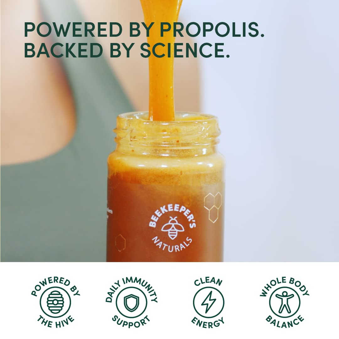 Beekeeper's Naturals Superfood Honey – Bee Pollen, Royal Jelly & Propolis 11.6oz