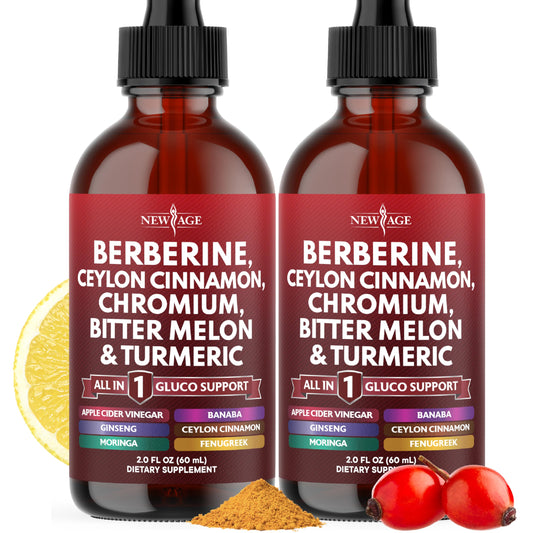 Berberine & Ceylon Cinnamon Liquid Drops with Moringa & Ginseng 4oz
