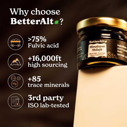 Better Alt Pure Himalayan Shilajit Resin – 400mg | 2-Pack, 150 Servings - Calm Era