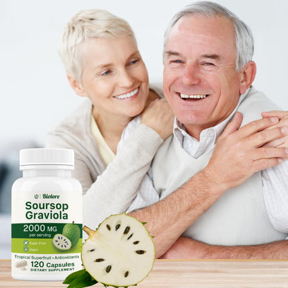 Biolore Pure Soursop Graviola Capsules — 120 Count, 60-Day Supply - Calm Era