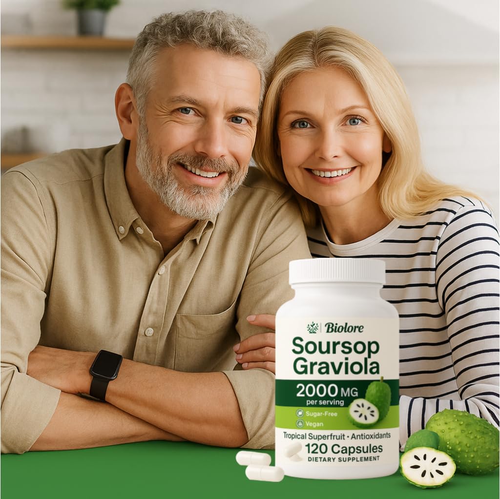 Biolore Pure Soursop Graviola Capsules — 120 Count, 60-Day Supply - Calm Era
