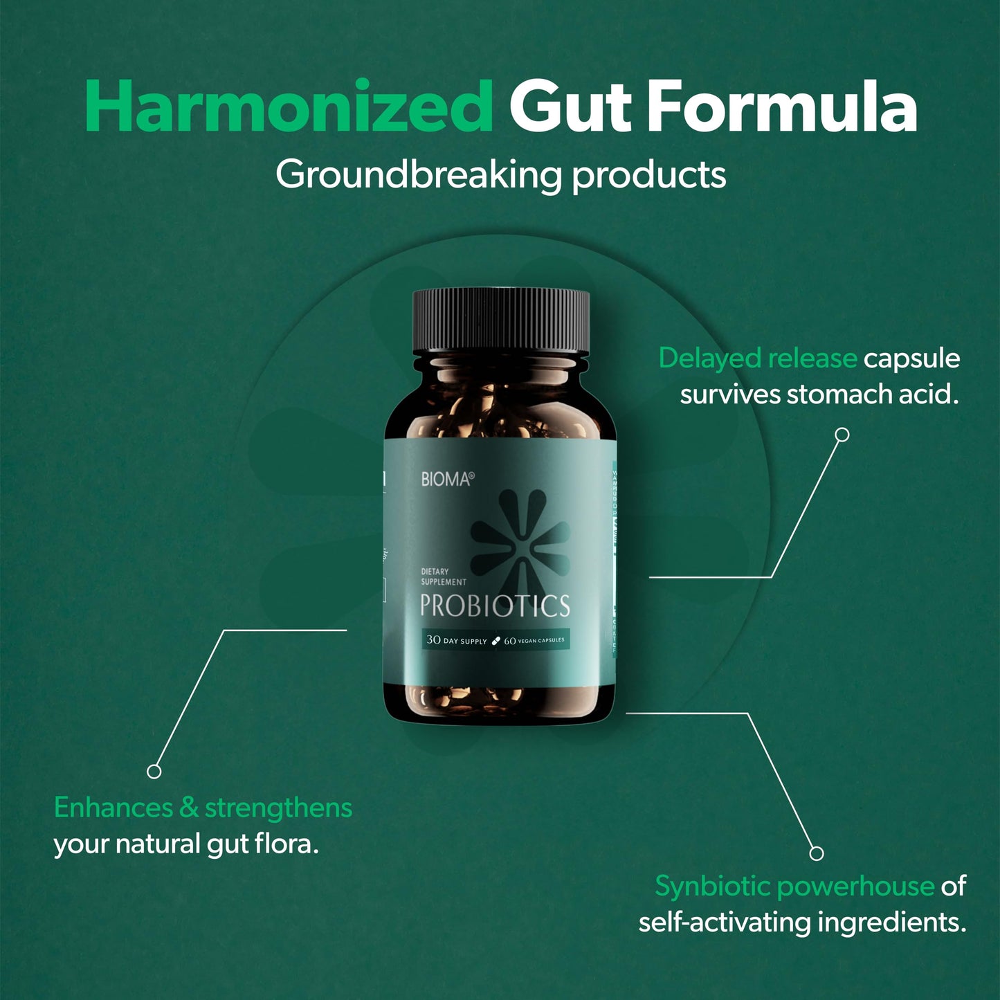BIOMA Probiotics | Digestive Health & Gut Support | Vegan & Gluten Free