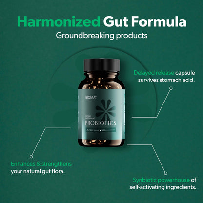 BIOMA Probiotics | Digestive Health & Gut Support | Vegan & Gluten Free