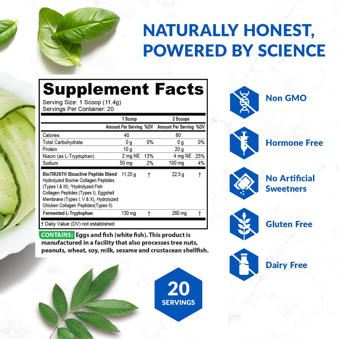 BioTrust Ageless Multi Collagen Peptides – 5 Types I II III V X | Unflavored | 2-Pack