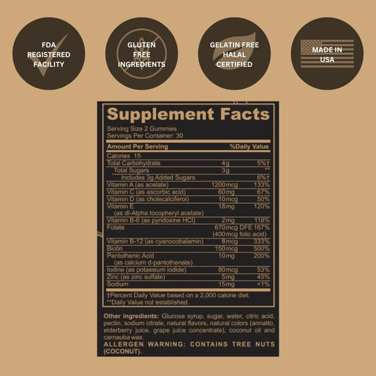 Black Girl Vitamins Once a Day Women’s Multivitamin Gummy – Immune Support