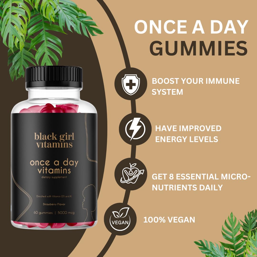 Black Girl Vitamins Once a Day Women’s Multivitamin Gummy – Immune Support