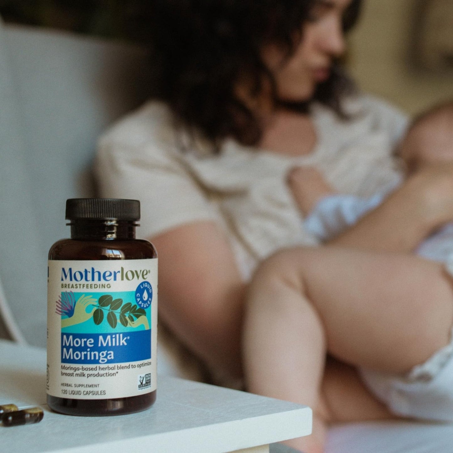 Motherlove More Milk Moringa Lactation Capsules 135ct | Fenugreek-Free
