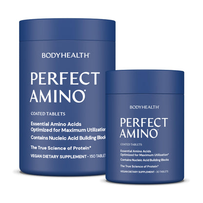 BodyHealth PerfectAmino Essential Amino Acid Tablets – BCAAs, Vegan (36 Servings)