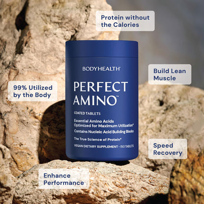 BodyHealth PerfectAmino Vegan Amino Acid Tablets 600ct | BCAAs