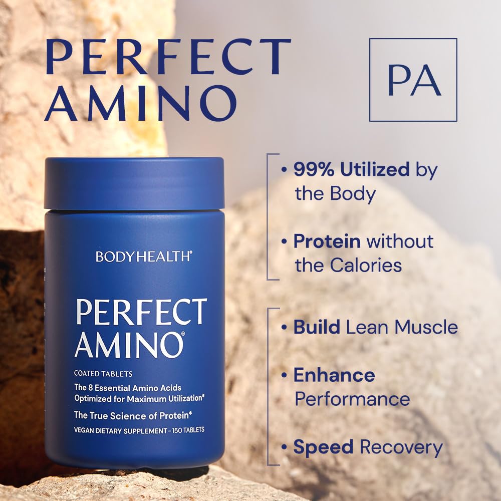 BodyHealth PerfectAmino Vegan Amino Acid Tablets 150ct | BCAAs