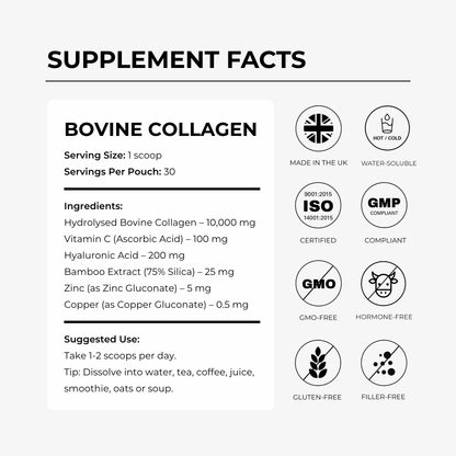 Charava Bovine Collagen Peptides with Vitamin C