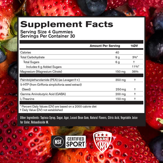 BPN Peak Sleep Gummy – Berry Sleep Aid & Recovery Support 30 Servings