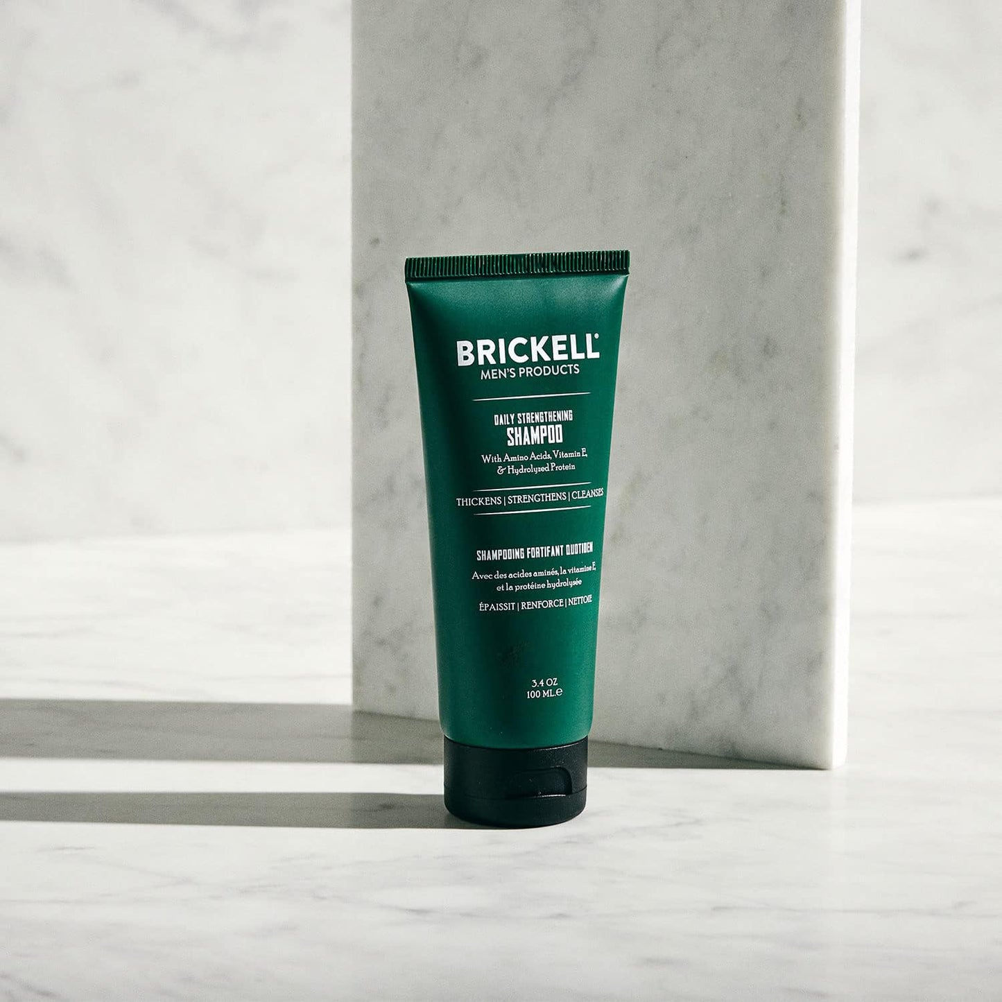 Brickell Daily Strengthening Shampoo for Men – Mint & Tea Tree, Sulfate-Free | 3.4 oz