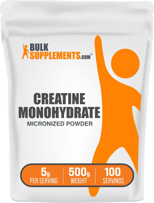 BulkSupplements Creatine Monohydrate Powder – Micronized, Unflavored | 500g