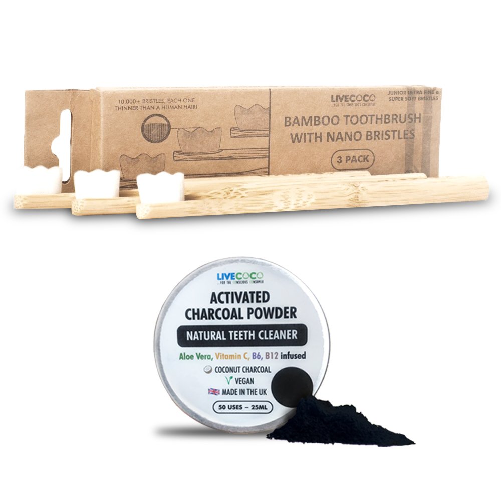 LiveCoco Activated Charcoal Teeth Cleaning Powder