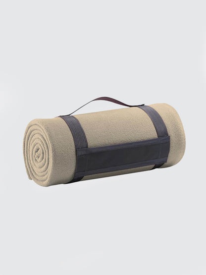 Plaid Fleece Yoga Blanket — Pill-Resistant 220gsm