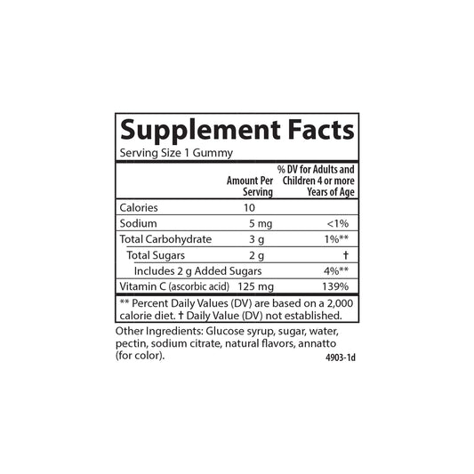 Carlson Labs Kids Vitamin C Gummies 125mg — 60 Count