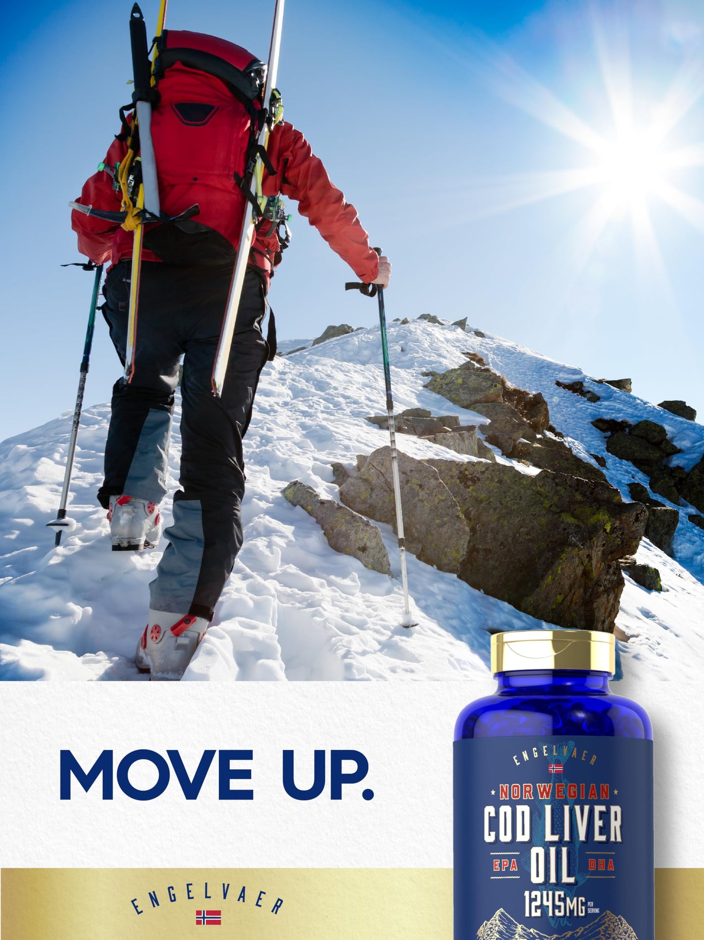 Carlyle Cod Liver Oil Softgels 1245mg – 250 Count | Norwegian, Non-GMO