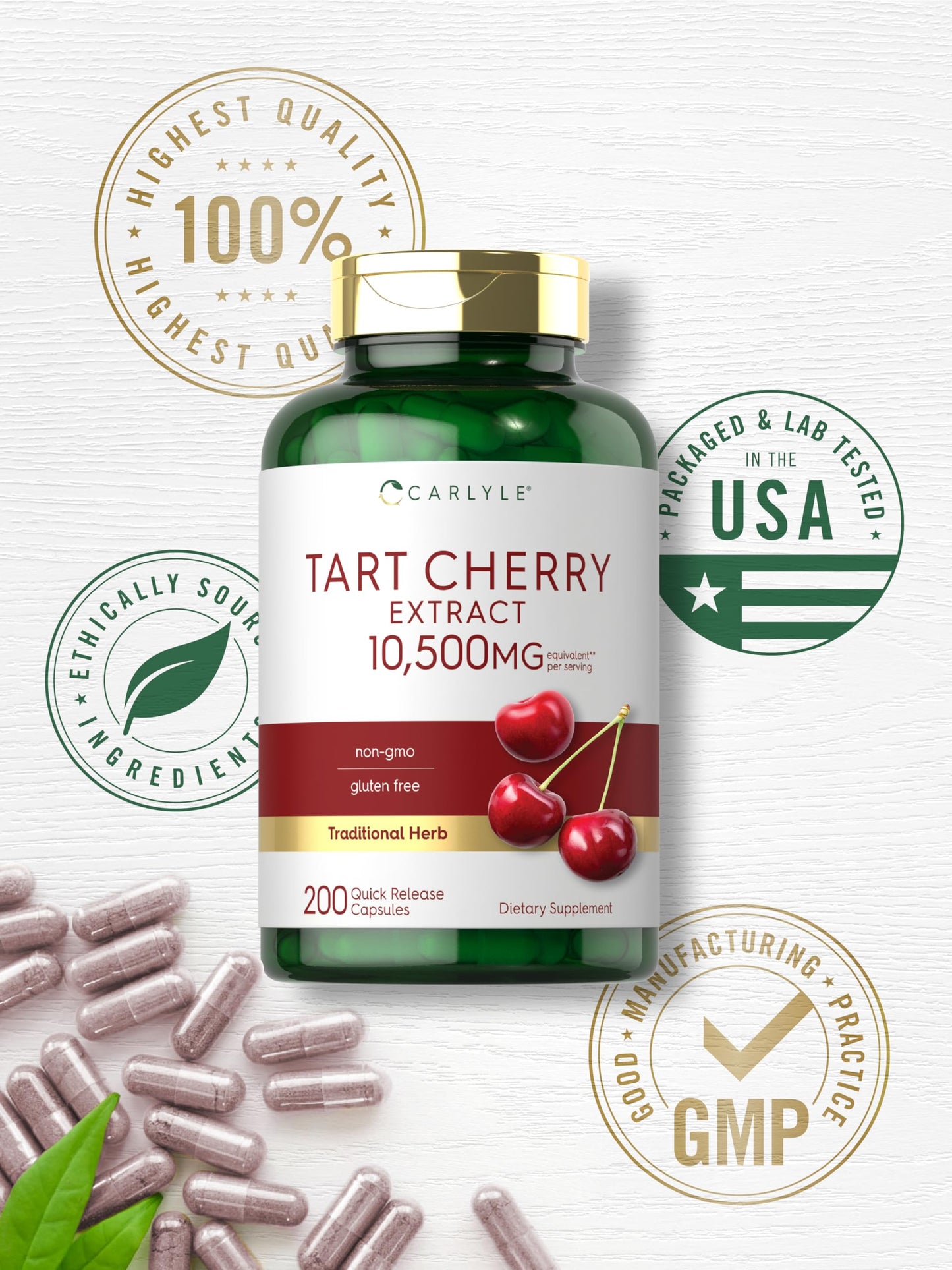 Carlyle Tart Cherry Capsules 10,500mg – 2 Pack