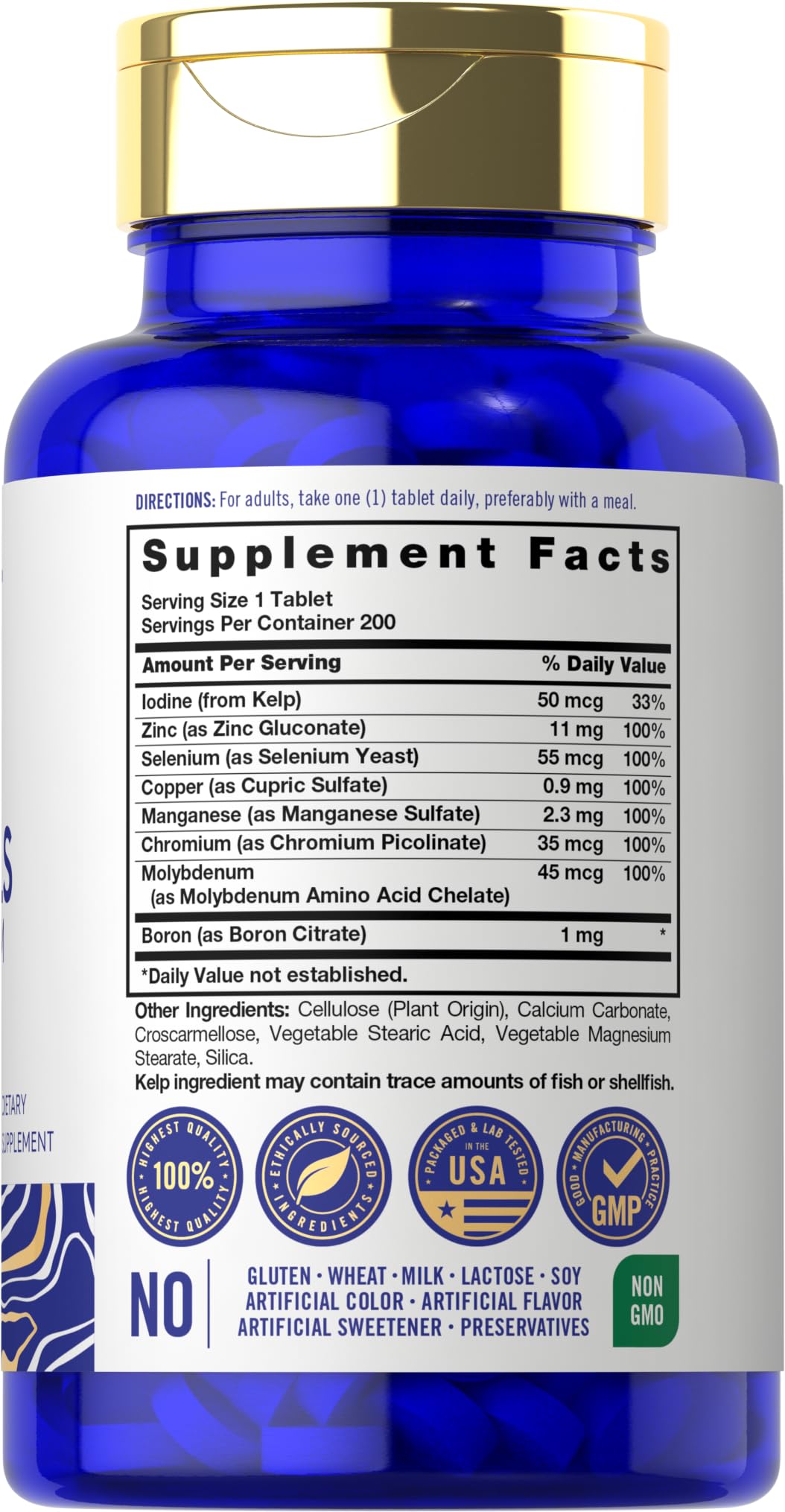 Vital Trace Full Spectrum Trace Minerals — 200 Tablets