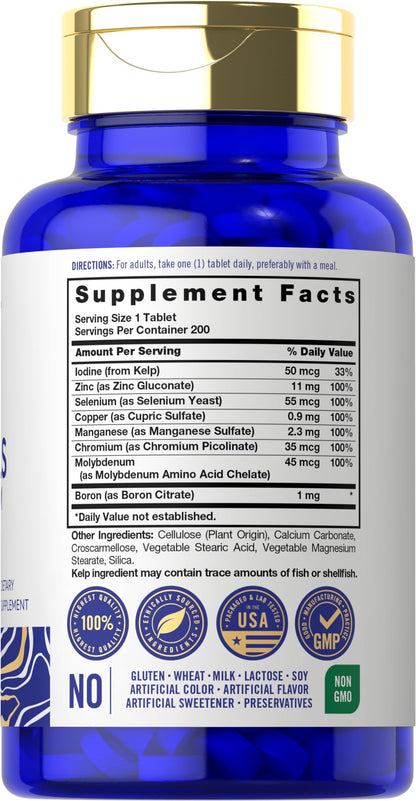 Vital Trace Full Spectrum Trace Minerals — 200 Tablets