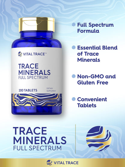 Vital Trace Full Spectrum Trace Minerals — 200 Tablets
