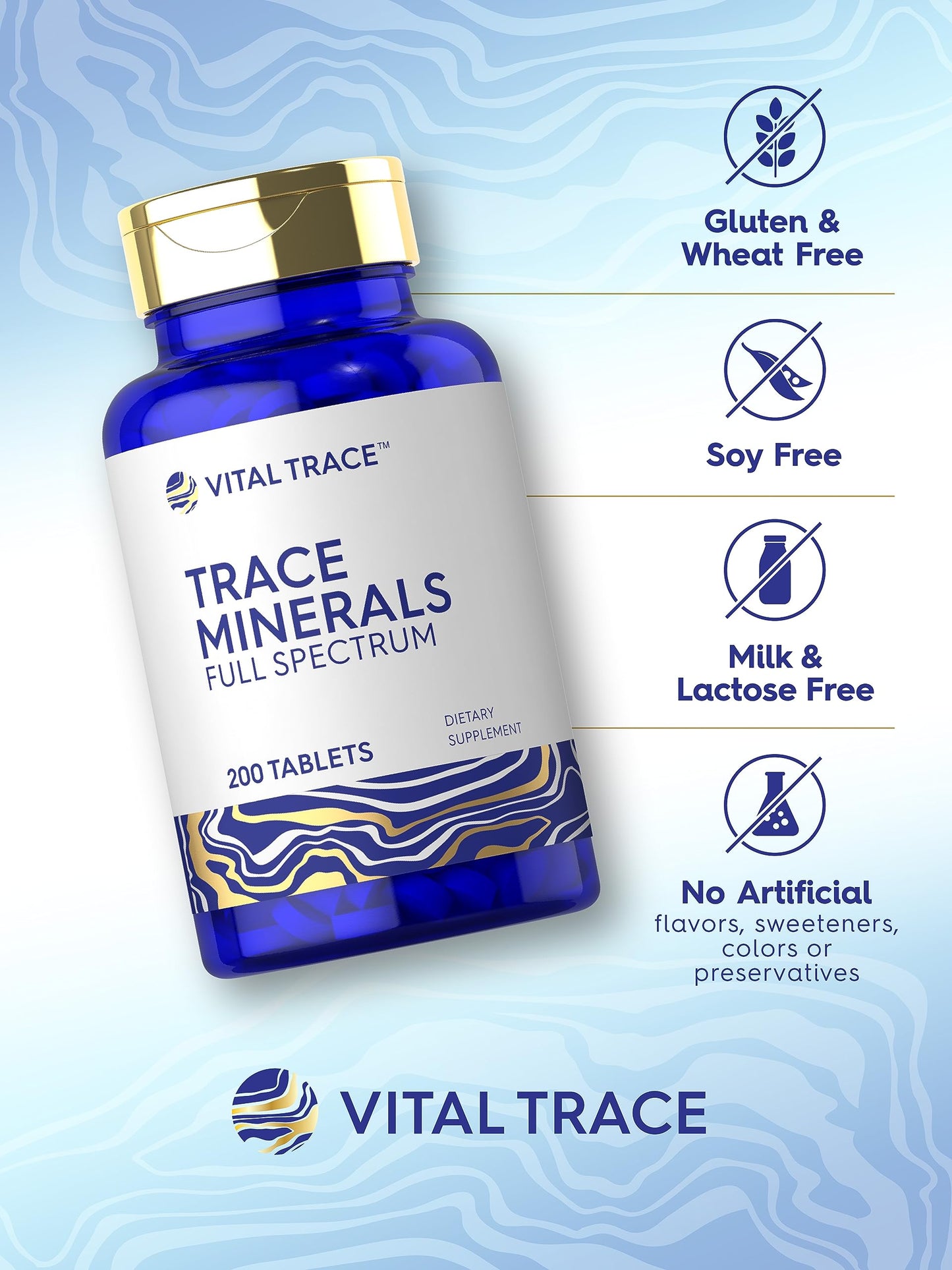 Vital Trace Full Spectrum Trace Minerals — 200 Tablets