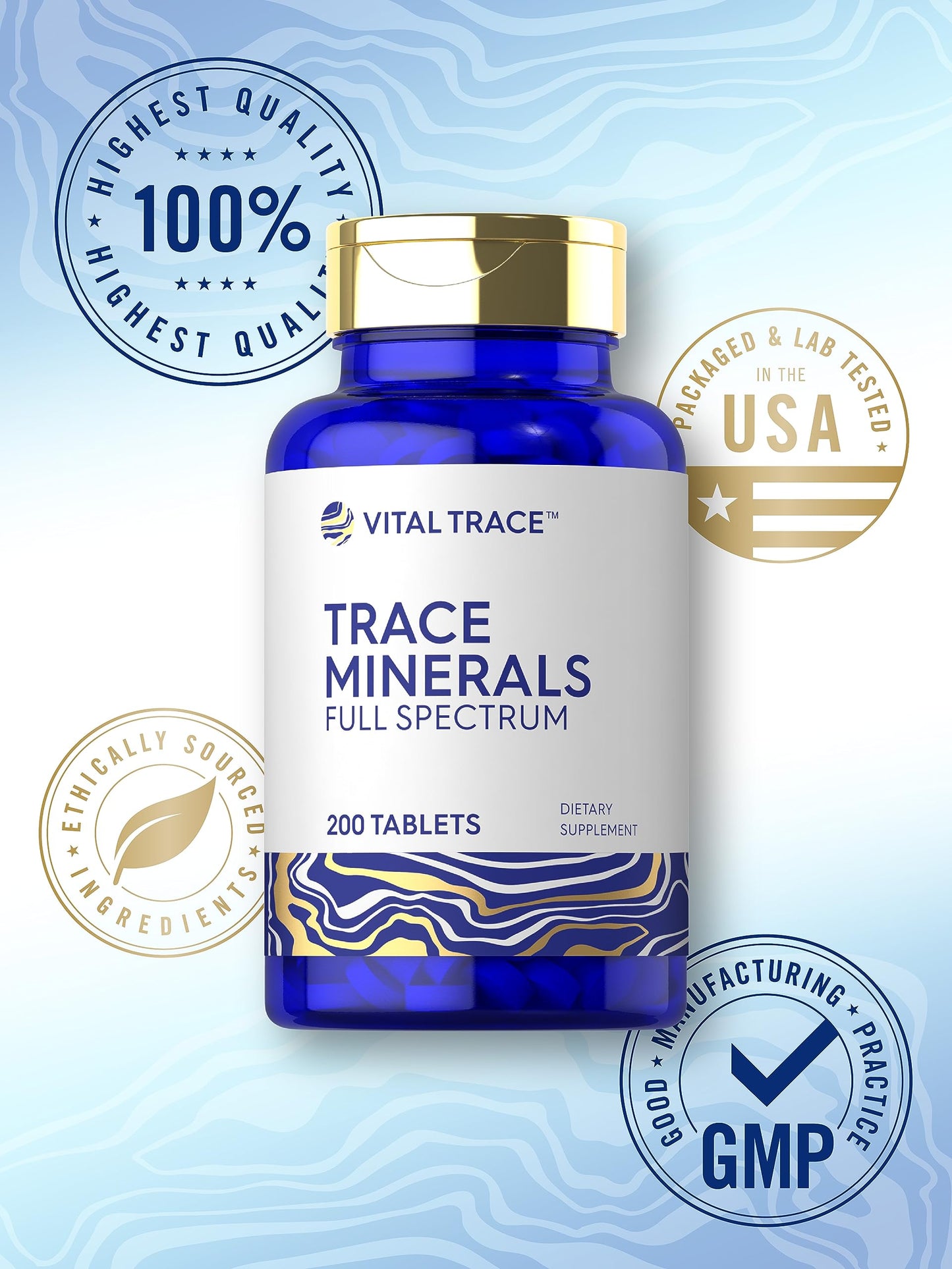 Vital Trace Full Spectrum Trace Minerals — 200 Tablets