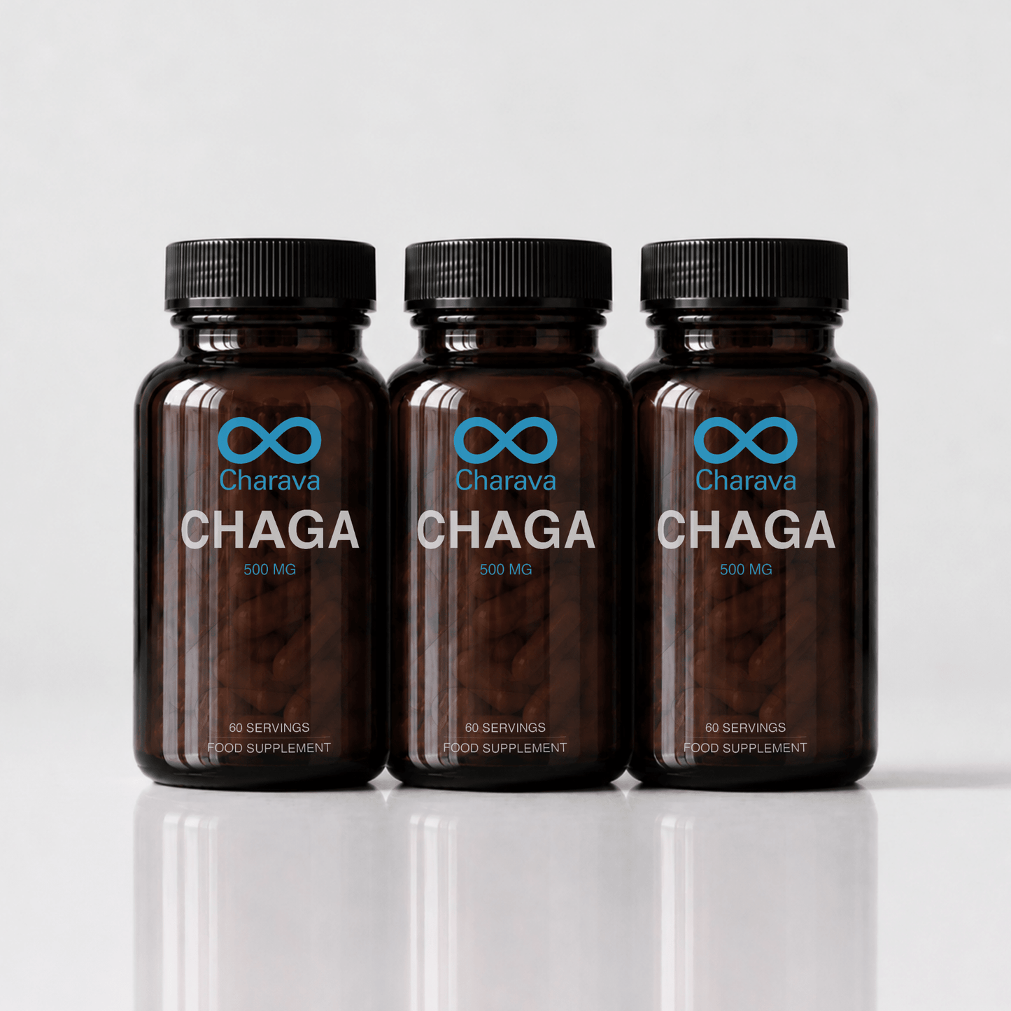 Charava Chaga Mushroom Extract Capsules 500mg