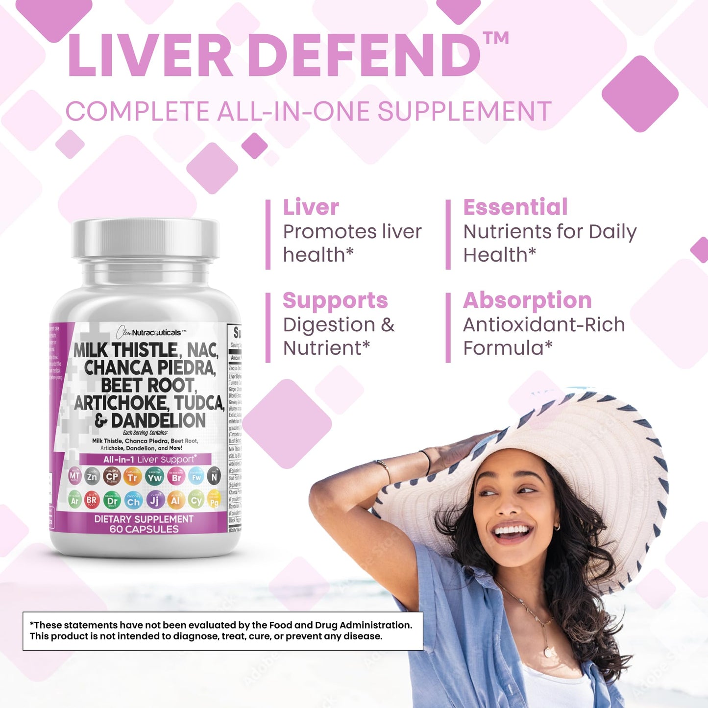 Clean Nutraceuticals Liver Defend 28-in-1 – Milk Thistle, NAC, Chanca Piedra & TUDCA, 2 Pack